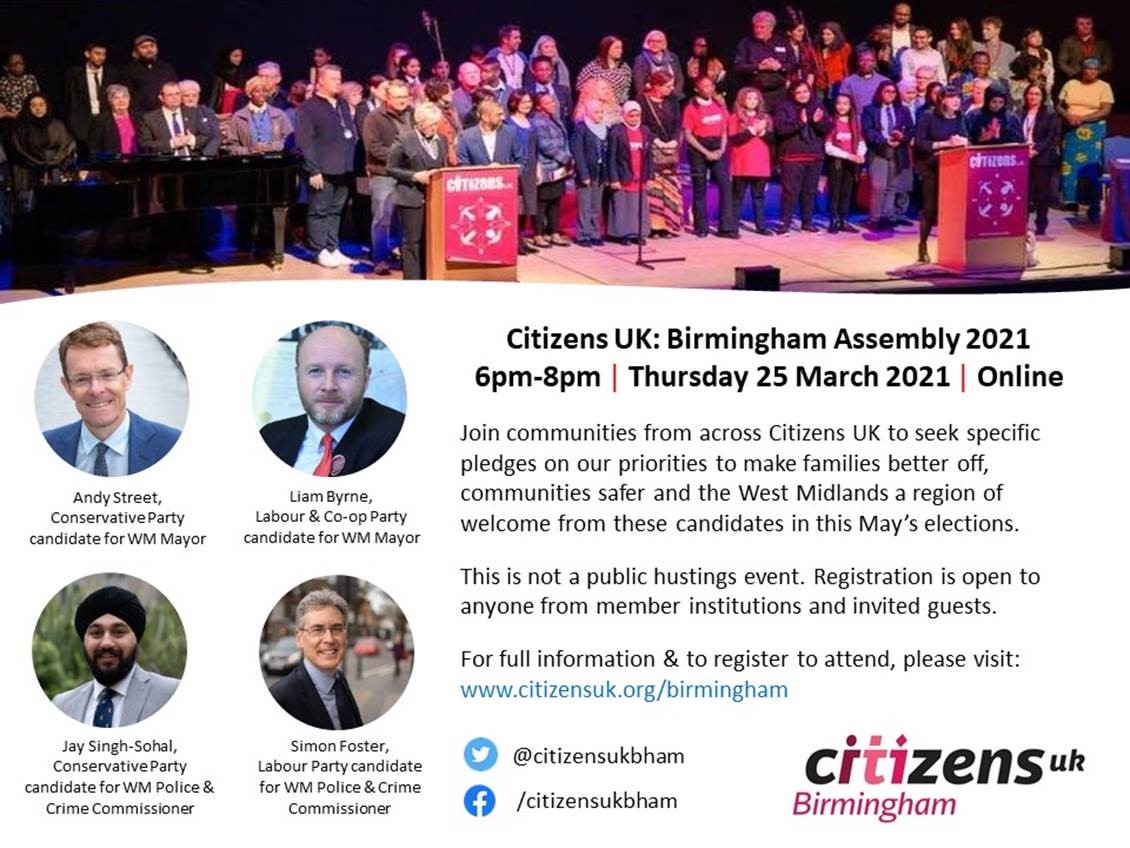 Poster for the Citizens UK Assembly